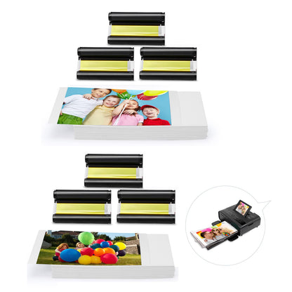 2 Pack KP-108IN Compatible Canon Selphy CP1500 Ink and Paper KP108IN, 6 Color Ink Cartridges and 216 Sheets 4 x 6 Photo Paper Glossy, for Selphy CP1500 CP1300 CP1200 CP1000 CP910 CP Printer