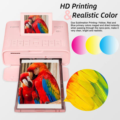 2 Pack KP-108IN Compatible Canon Selphy CP1500 Ink and Paper KP108IN, 6 Color Ink Cartridges and 216 Sheets 4 x 6 Photo Paper Glossy, for Selphy CP1500 CP1300 CP1200 CP1000 CP910 CP Printer