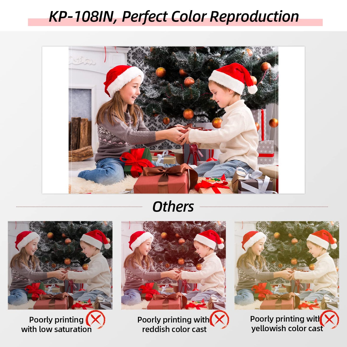 2 Pack KP-108IN Compatible Canon Selphy CP1500 Ink and Paper KP108IN, 6 Color Ink Cartridges and 216 Sheets 4 x 6 Photo Paper Glossy, for Selphy CP1500 CP1300 CP1200 CP1000 CP910 CP Printer