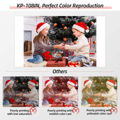 2 Pack KP-108IN Compatible Canon Selphy CP1500 Ink and Paper KP108IN, 6 Color Ink Cartridges and 216 Sheets 4 x 6 Photo Paper Glossy, for Selphy CP1500 CP1300 CP1200 CP1000 CP910 CP Printer